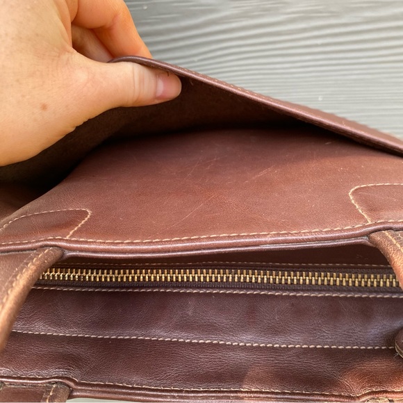 vintage coach 9303 bleecker tote handbag in brown leather - Picture 8 of 11